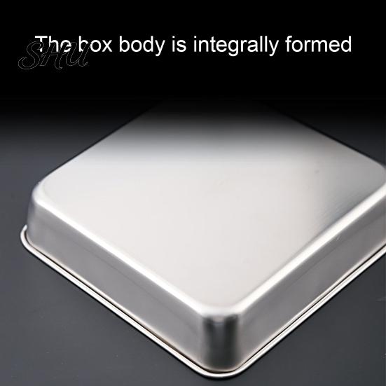 Roasting Pans Anti-deformed Baking Pan Unbreakable Stainless Steel Smooth Cookie Sheet Edges Square Food Plate Household Supplies