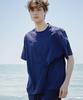 Philovisnop Linen Spandex Setup Basic T-Shirt_Navy