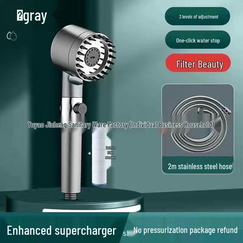 Lotus Handheld Shower Head with Powerful Spray and Filter