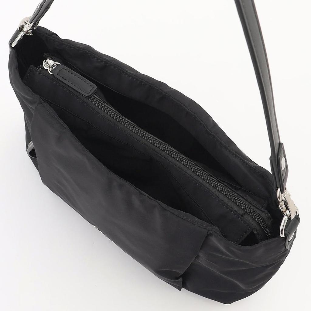 Nylon-Schultertasche B003413EC Schwarz [La Bagagerie] Mehrere Fächer 2-Wege (10)