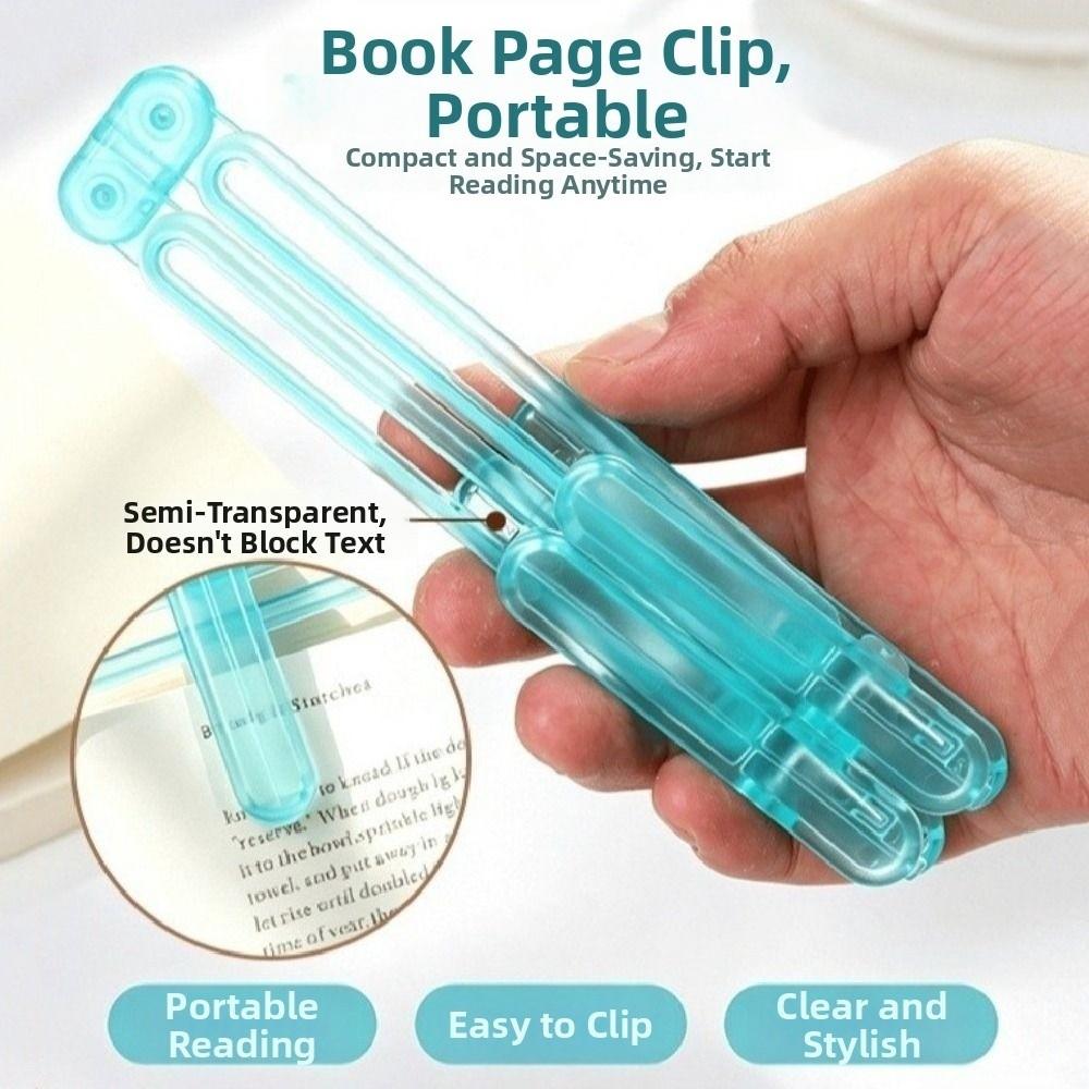 Slidable Book Page Holder Multi-functional Books Fixed Clip Folding Book Clip Reading Aid