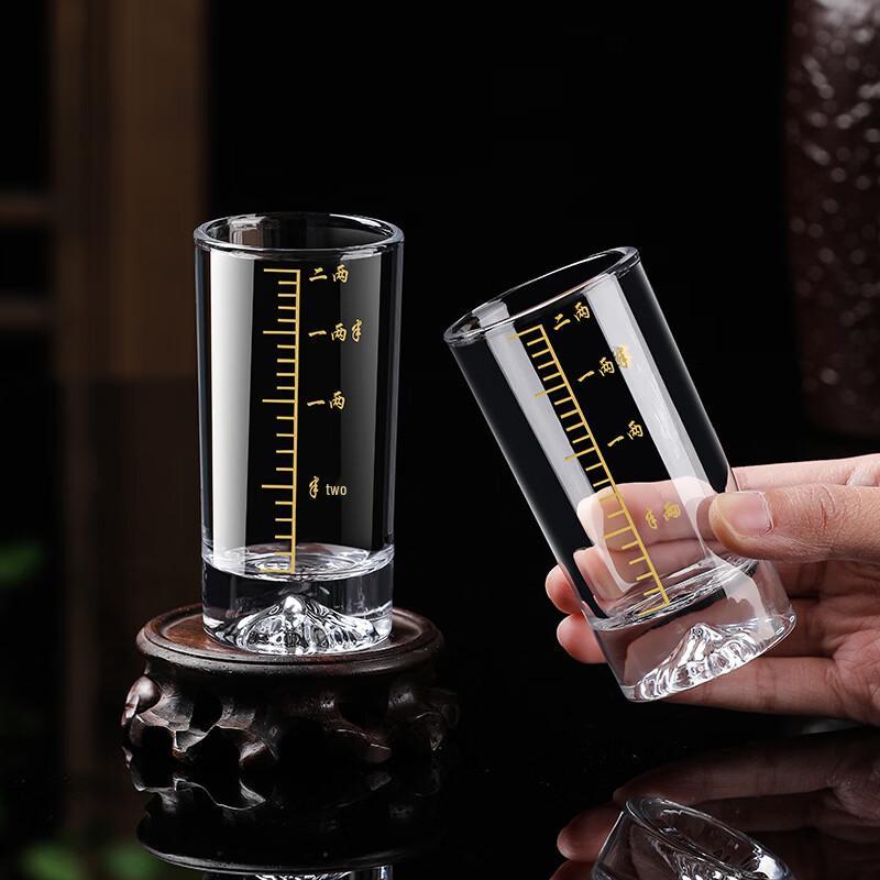 Iceberg Bottom White Wine Glasses with Scale