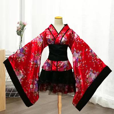 Elegant Floral Kimono Costume Set for Cosplay and Fancy Events