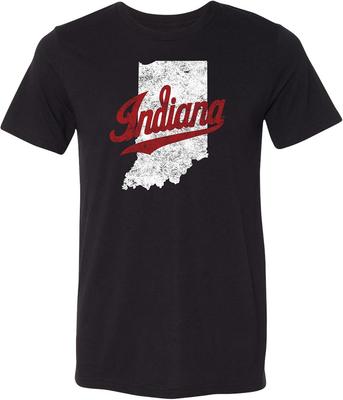 Indiana State Retro Grunge Outline T-shirt