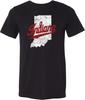 Indiana State Retro Grunge Outline T-shirt