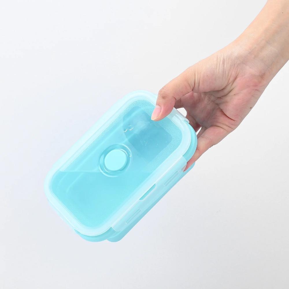 4 Sizes Collapsible Silicone Food Container Portable Bento Containers Lunch Box Microware Home Kitchen Outdoor Food Storage