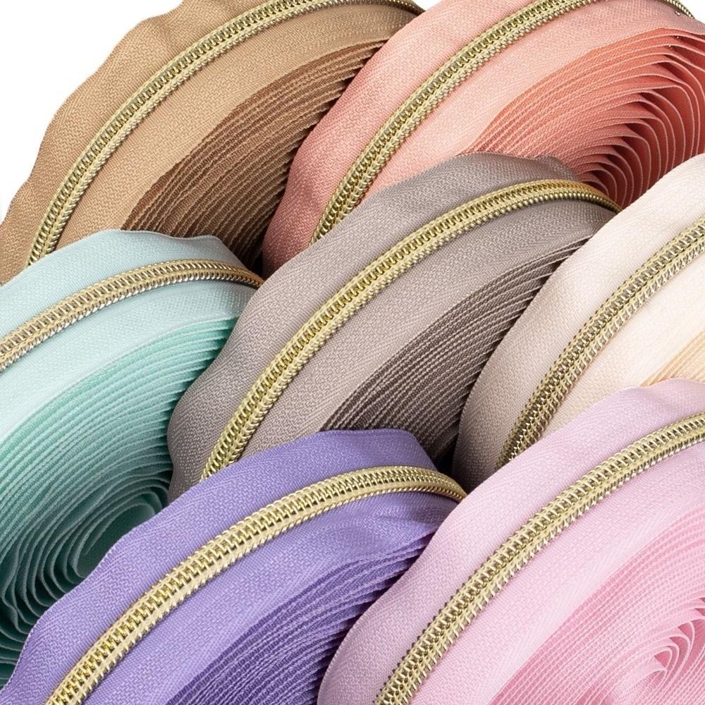 No.5 Bag Zipper Set Contrast Color Slider Closure Zip New Jacket Long Zips  For Sewing Garment