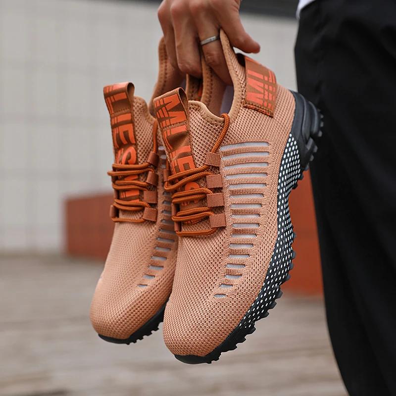 

Couple Sports Shoes Lightweight Mesh Casual Shoes New Fitness Training Shoes 2024 Antibacterial and Breathable Running Shoes 39 коричневый