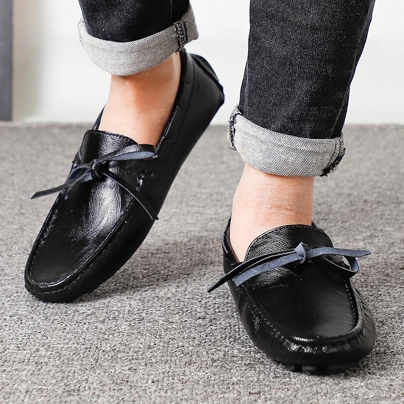 Fashion Brand Business Loafers Men Driving Shoes Leather Casual Party Men Loafers Moccasins Korean Style Comfortable Slip On Male Shoes