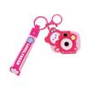 Fun And Whimsical Bear Camera Keychain Pvc Zinc Alloy Keyring Backpacks For