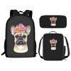 Classico Novità Fresco Animale Tigre Fiore Stampa 3D 3pz/Set alunno Zaini Scolastici Zaino Daypack per Laptop Zaino Borsa Pranzo Astuccio