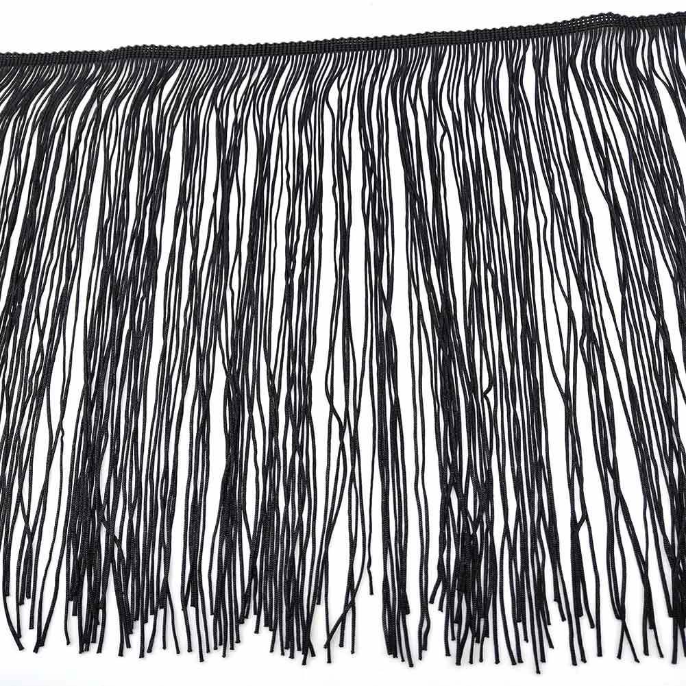30cm Wide Polyester Latin Dance Tassel Lace - Custom Clothing Accessory
