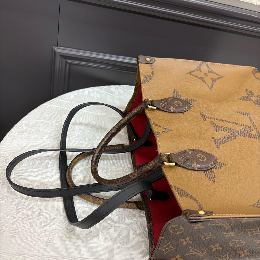 [Pre-Owned] Louis Vuitton Onthego MM 'Brown Giant Monogram/Brown Monogram Reverse Canvas' - Very Good #FCPG2