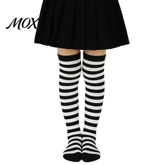 Comic-Ausstellung Outfit Accessoires Gestreifte Oberschenkelhohe Socken für Damen Mädchen, Über dem Knie Strümpfe, Mode Festlich Winter Strumpfwaren Weich Dehnbar