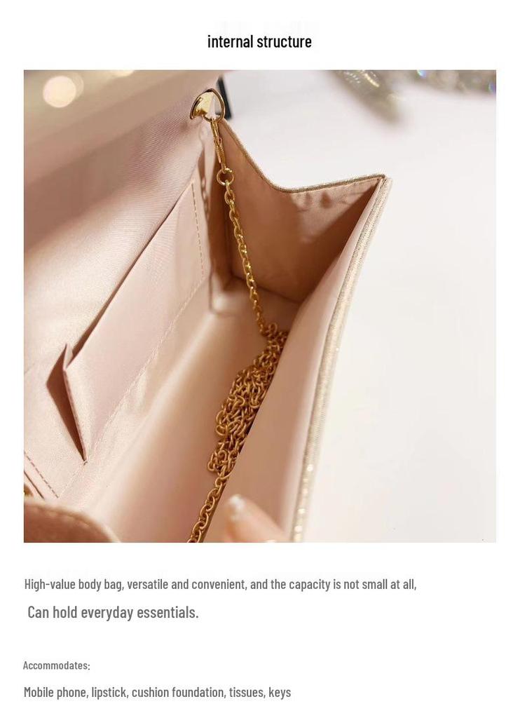 Elegant Bow Evening Crossbody Bag for Women – Trendy European & American Style