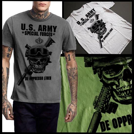 Army Special Forces T-Shirt Green Beret Ranger Airborne Paratrooper Veteran Day L
