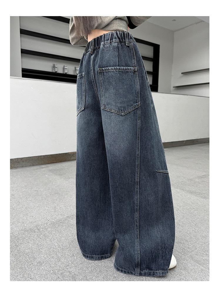Trendige Mädchen Herbst 2026 Lockere Straight-Leg Bananenjeans für die Sekundarstufe