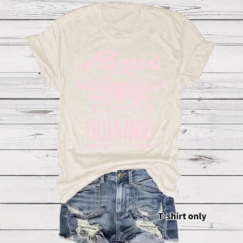 Women's Summer New Temperament T-shirt Band Theme Pattern Printing Short-sleeved