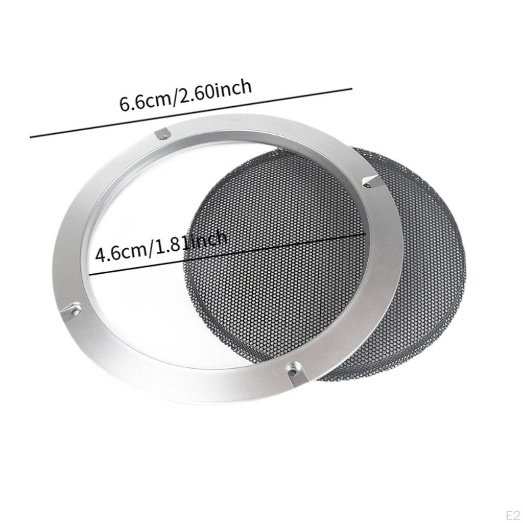 5Pcs 2 Inch Speaker Grill Covers Subwoofer Grills, Round, DIY Practical Metal Mesh Decorative for