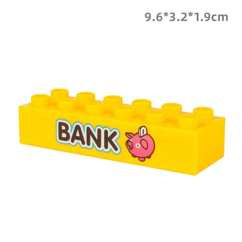 Big Building Blocks Compatible Large Bricks Road Plate Car Parking Pole Fuel Station City Traffic Kids Educational Creative Toys