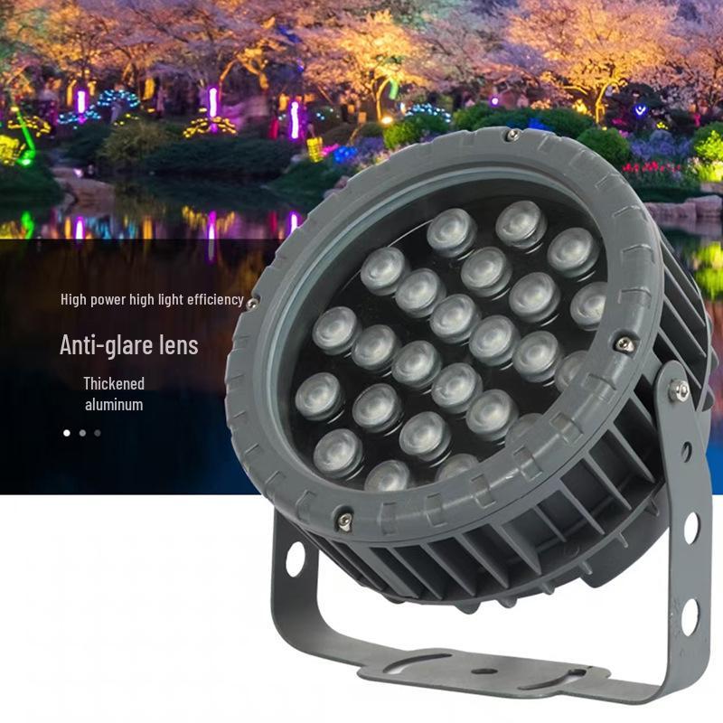 18W Waterproof LED Round Outdoor Floodlight for Landscaping