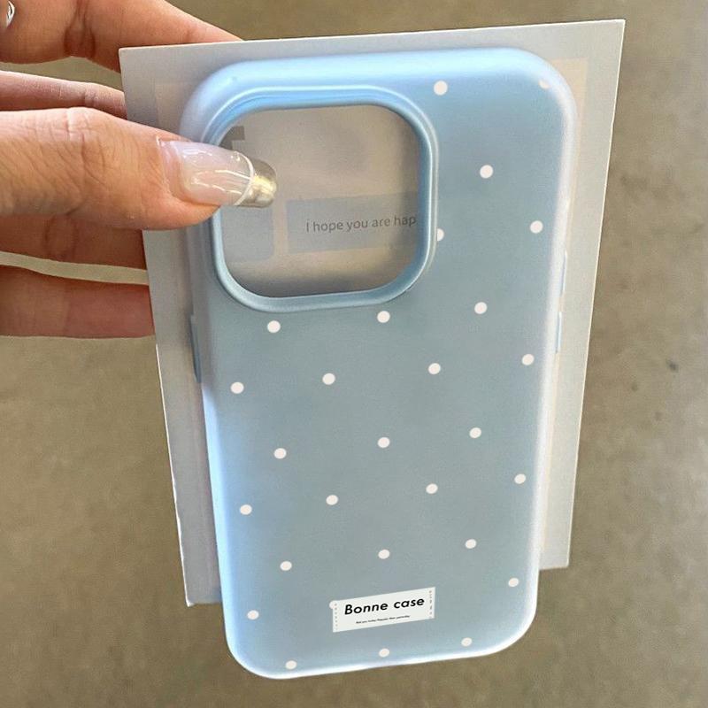 Cute White Polka Dots Design Phone Case for Xiaomi Redmi Note 14 13 12 Pro Plus 5G 12S 11 10 Redmi 14C 13C 2-in-1 Matte Cover