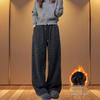 Winter Bestseller: Leopard Print Fleece-Lined Wide-Leg High-Waisted Chic Slimming Casual Pants