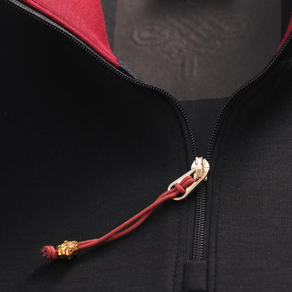 Li Ning Badminton Series Stand Collar Letter Pattern Embroidered Couple Sweatshirt Unisex Sweatshirt AWDWA47-1