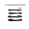 4PCS Carbon Fiber Car Door Handle Cover For Hyundai Palisade    2022 Car Handle Cover Left Hand
