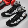 New high-top boxing shoes, men's and women's sanda free fighting, fighting training shoes, non-slip and wear-resistant wrestling shoes