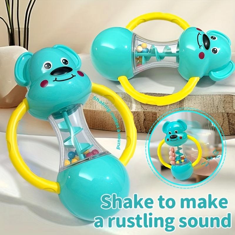 Hand-Cranked Bell Shaking Toy with Cute Blue Puppy Design , Perfect for Newborns & Toddlers, Ideal Christmas & Halloween Gift