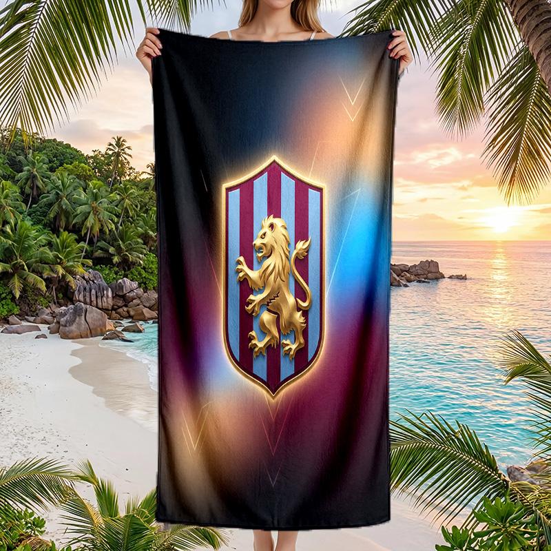 Asciugamano da Spiaggia Aston Villa Football in Morbida Microfibra Asciugatura Rapida Assorbente per Spiaggia Piscina Viaggio