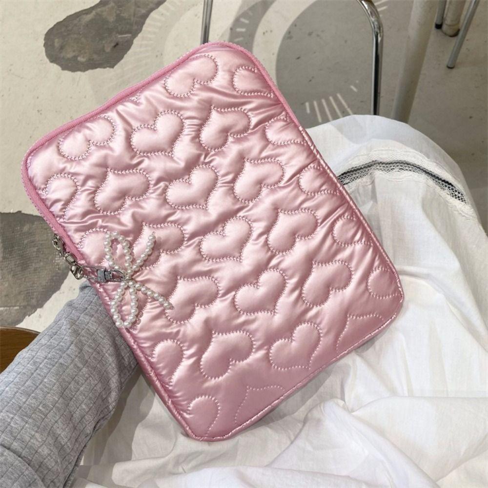 13 15 inch Laptop Sleeve Heart Bowknot Tablet Pouch 2024 Storage Bag  Office School