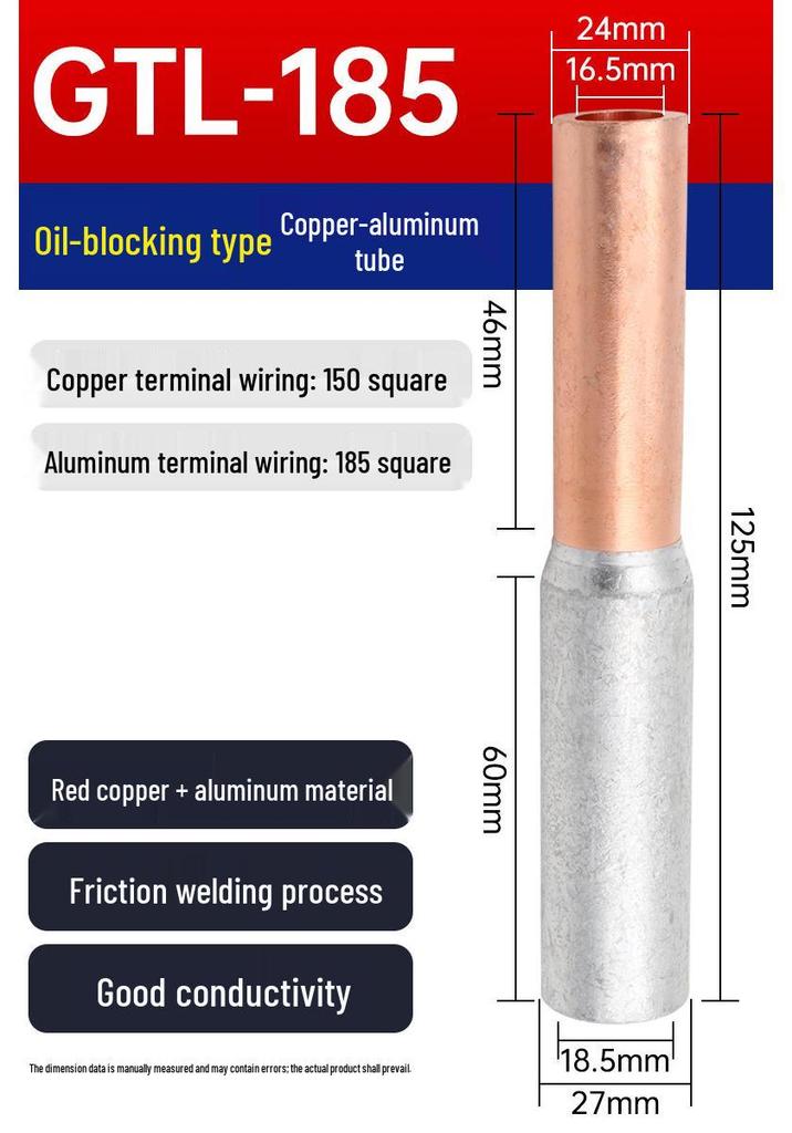 Copper-Aluminum Transition Connector Terminal Block, Quick Wire Connection Tool, No-Press Pipe Butt Connection GTLC