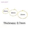 14K Gold/Rhodium Plated Big Circle Ear Wire Hoops Earrings For Women,High Quality Brass Metal Round Earring Fittings Wholesale