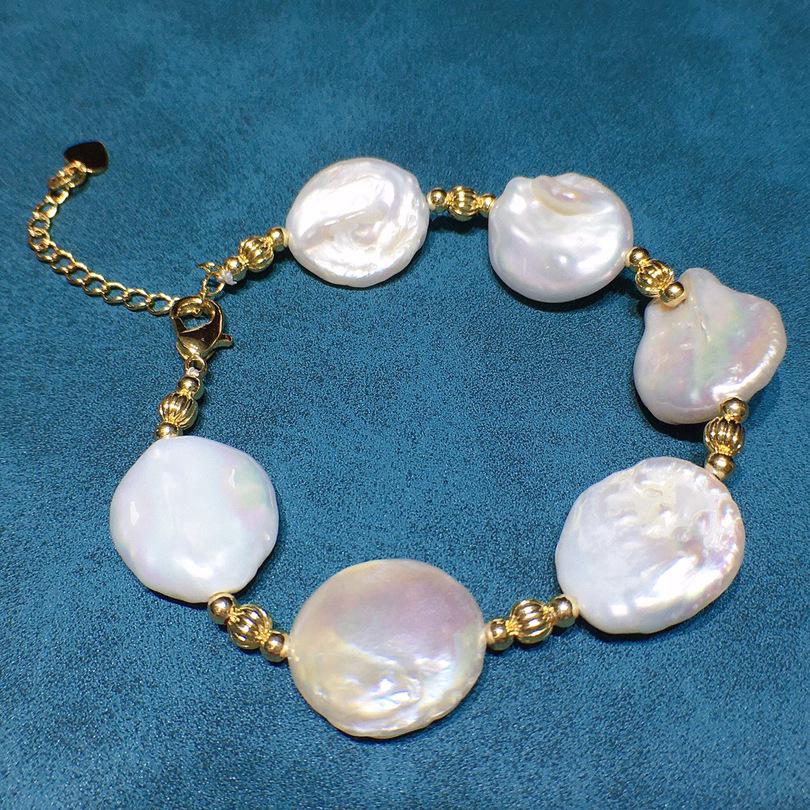 Baroque Freshwater Pearl Bracelet - Irregular Shape, Simple & Versatile Design One Size