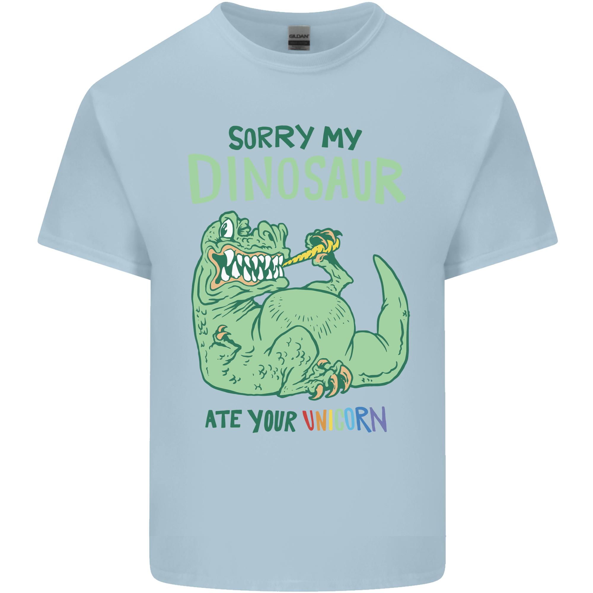 My Dinosaur Ate Your Unicorn TRex Funny Unisexs Light Cotton TShirt S