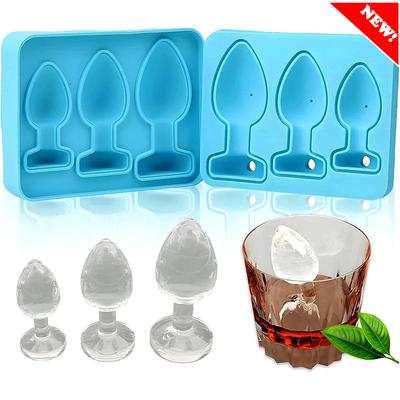Moule à glaçons en silicone amusant, Bac à glaçons en forme de plug anal pour farce, Réutilisable, Pour cocktails amusants, Whisky, Bière, Machine à glaçons
