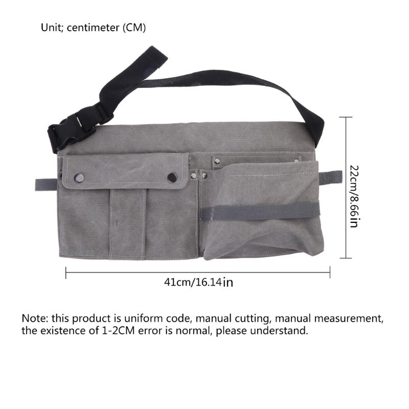 Canvas Electrician Tool Belt Pouch Carpenter Construction Holder Pockets Organizer Quick Release Buckle Waist Belts