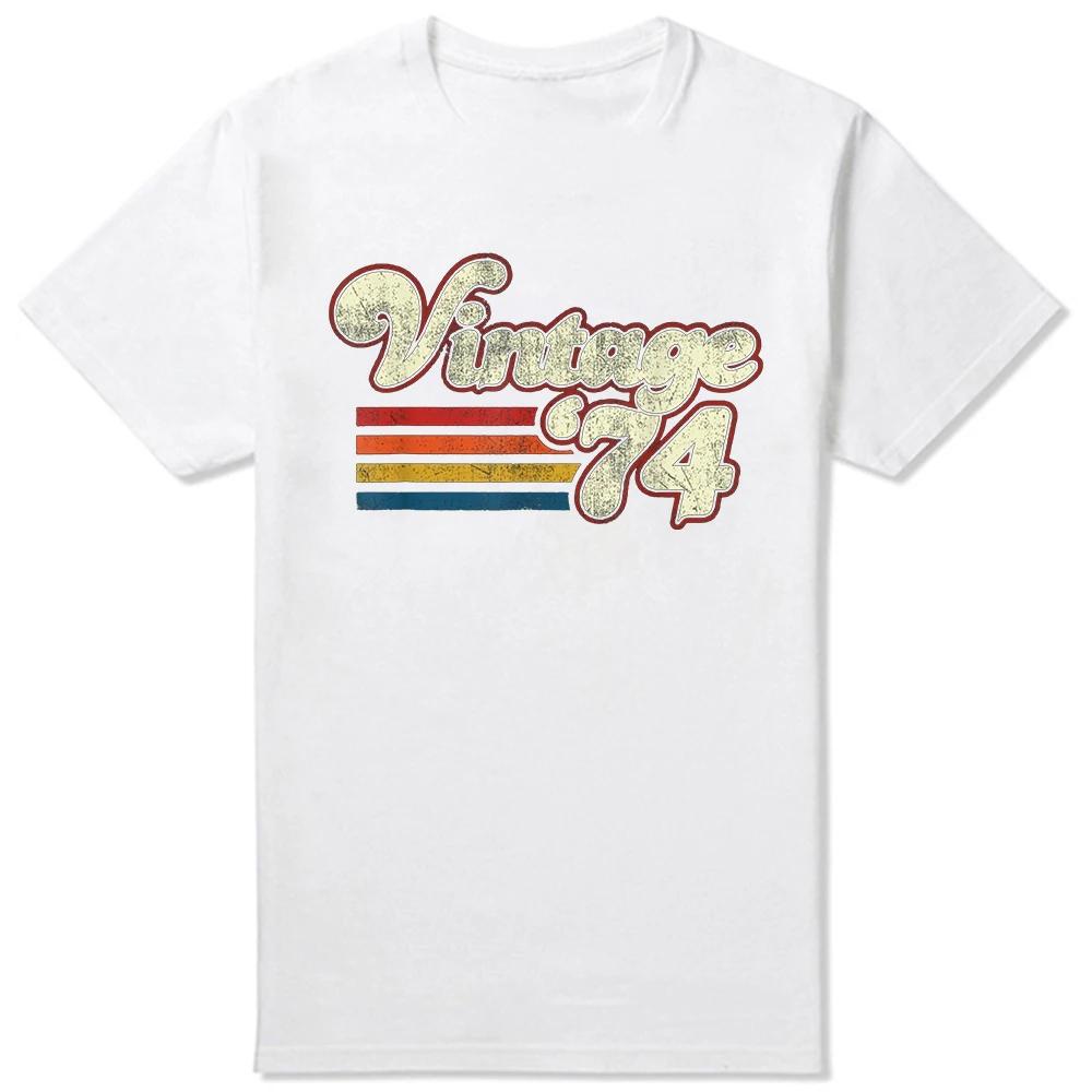 Made In 1974 Limited Edition 50 Years Of Being Awesome Tee Tops Round Neck Short-Sleeve Fashion Tshirt Clothing T-shirts 50733