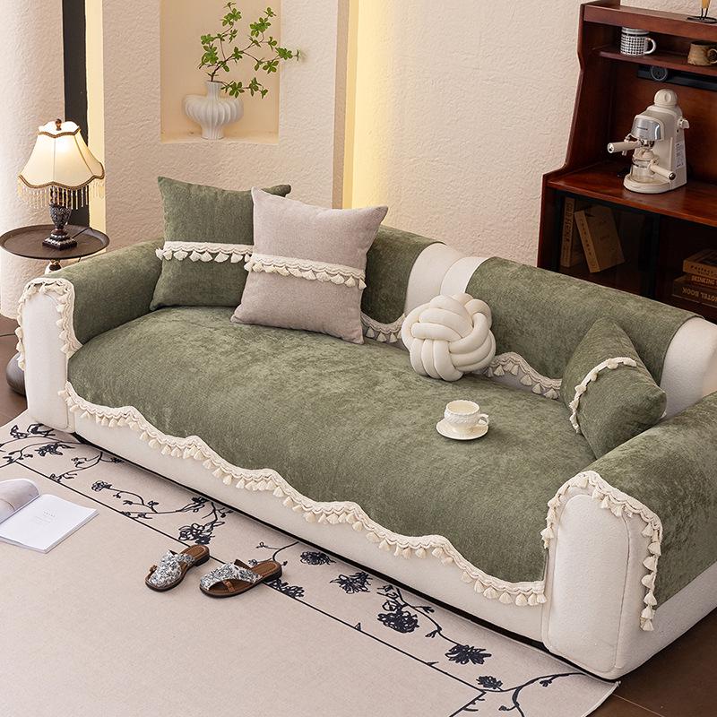 2026 Chenille Irregular Shaped Sofa Cushion, All-Season Non-Slip Cover