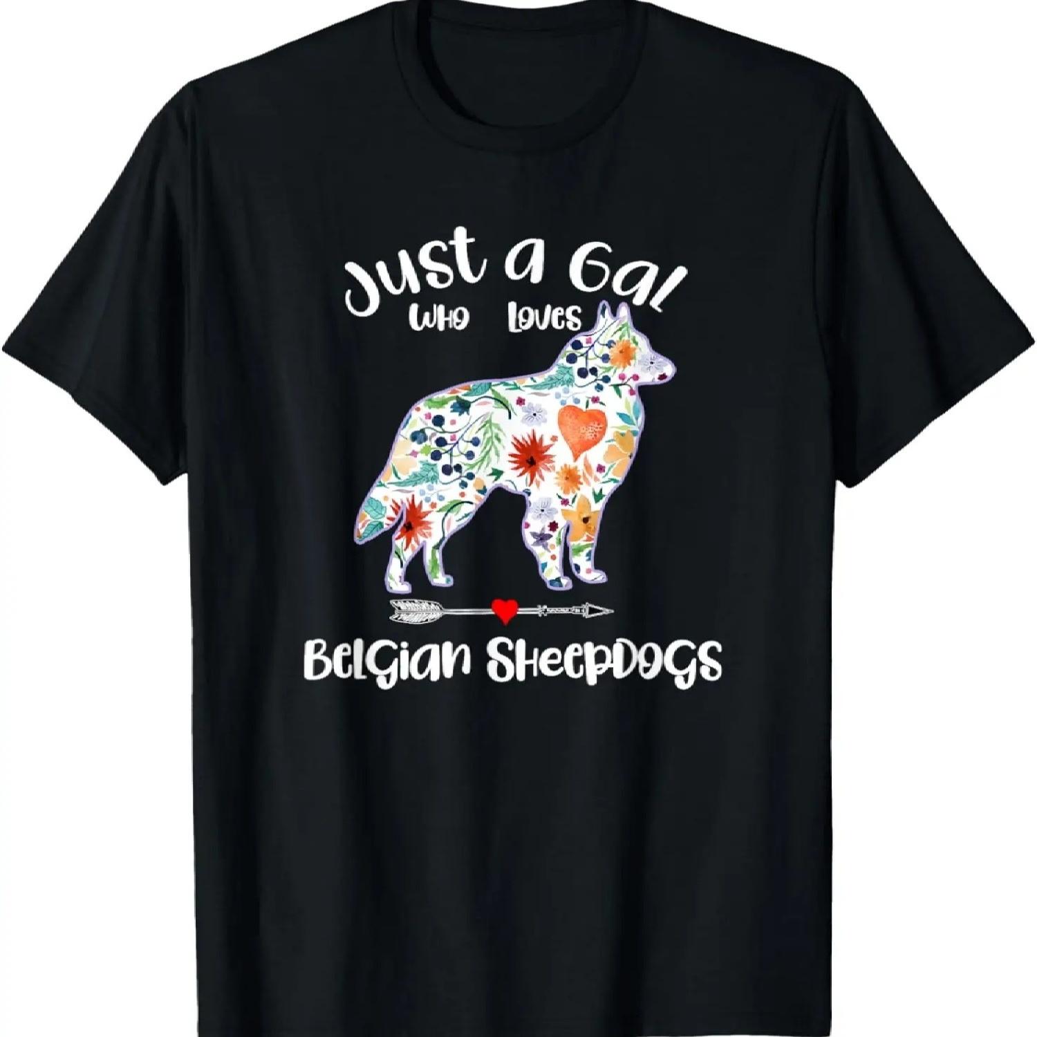 

BELGIAN SHEEPDOG t shirt for women girls gift XXXXXL чорний