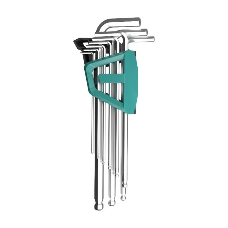 

9 шт. Шестигранний ключ Набір гайкових ключів SVCM+ Шестигранна викрутка Ручні інструменти Ключі з кульковим кінцем L типу 1