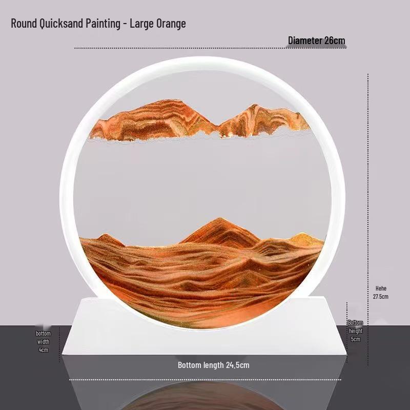 3D Flowing Sand Art Hourglass: Elegant Living Room & Office Decor, Perfect Small Gift
