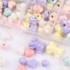 Colorful Acrylic Beads with Hole Craft Beads Heart Beads Bear Spacer Beads for Bracelets Jewelry Making Craft Project