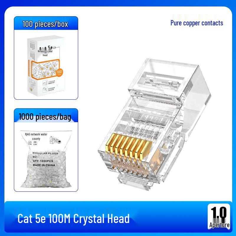 

Позолочений роз єм RJ45 категорії 6A екранований з чистої міді гігабітний мережевий кабель