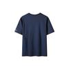 Columbia Solid Color Crew Neck Logo Print Vintage American Dopamine Short Sleeve T-Shirt Unisex T-shirts Dark-Blue JE1586-467