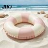 Inflatable Swim Ring Vintage Striped Swimming PVC Thickened Leakproof Men Women Buoyancy Aid Float Tube for Pool Beach Party