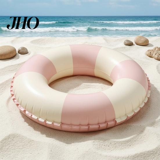Inflatable Swim Ring Vintage Striped Swimming PVC Thickened Leakproof Men Women Buoyancy Aid Float Tube for Pool Beach Party
