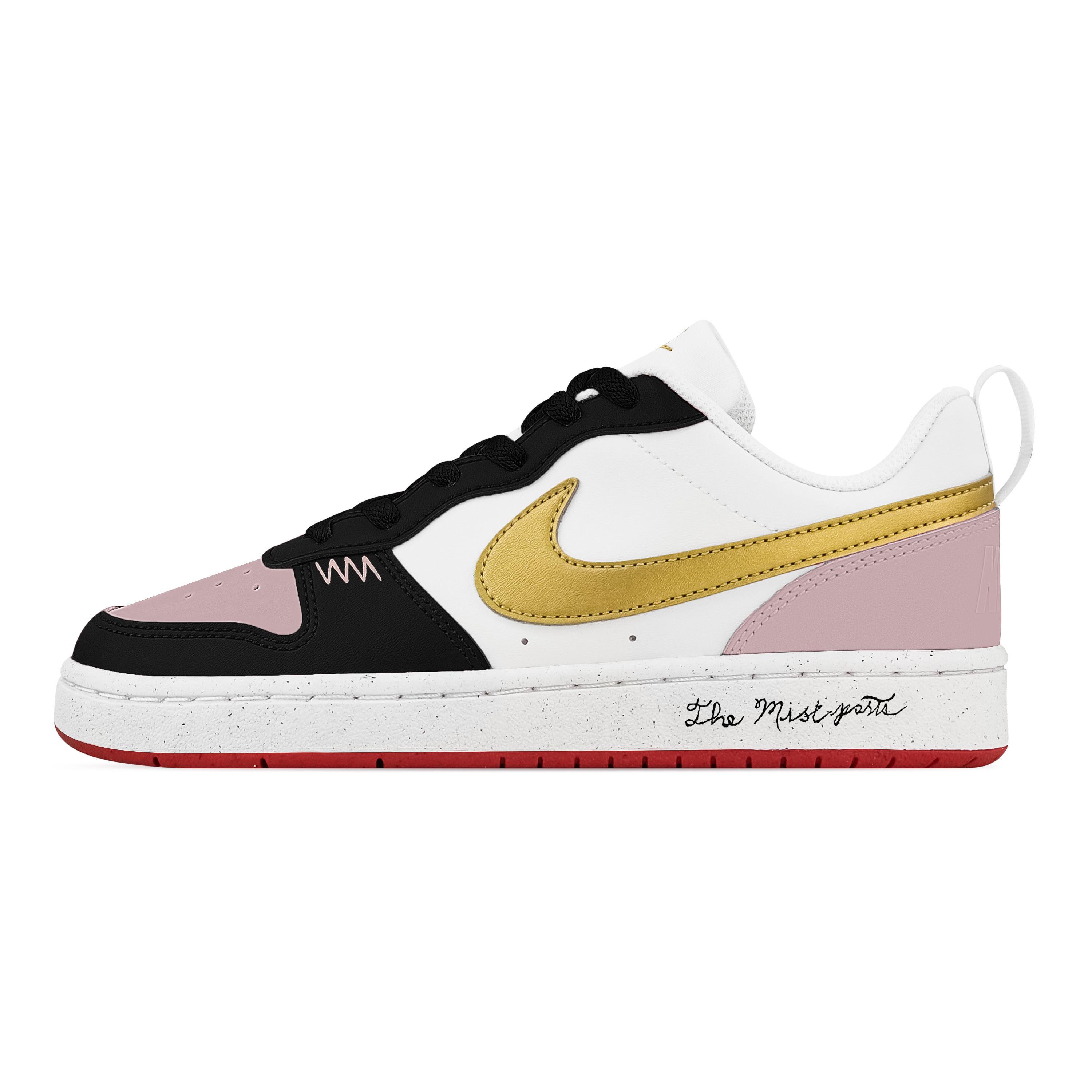 

Nike Court Borough Miss Qianjin Abrasion Resistant Slip Resistant Low top Skateboard Shoes Unisex Black Pink DV5456-137(Team529-) 36